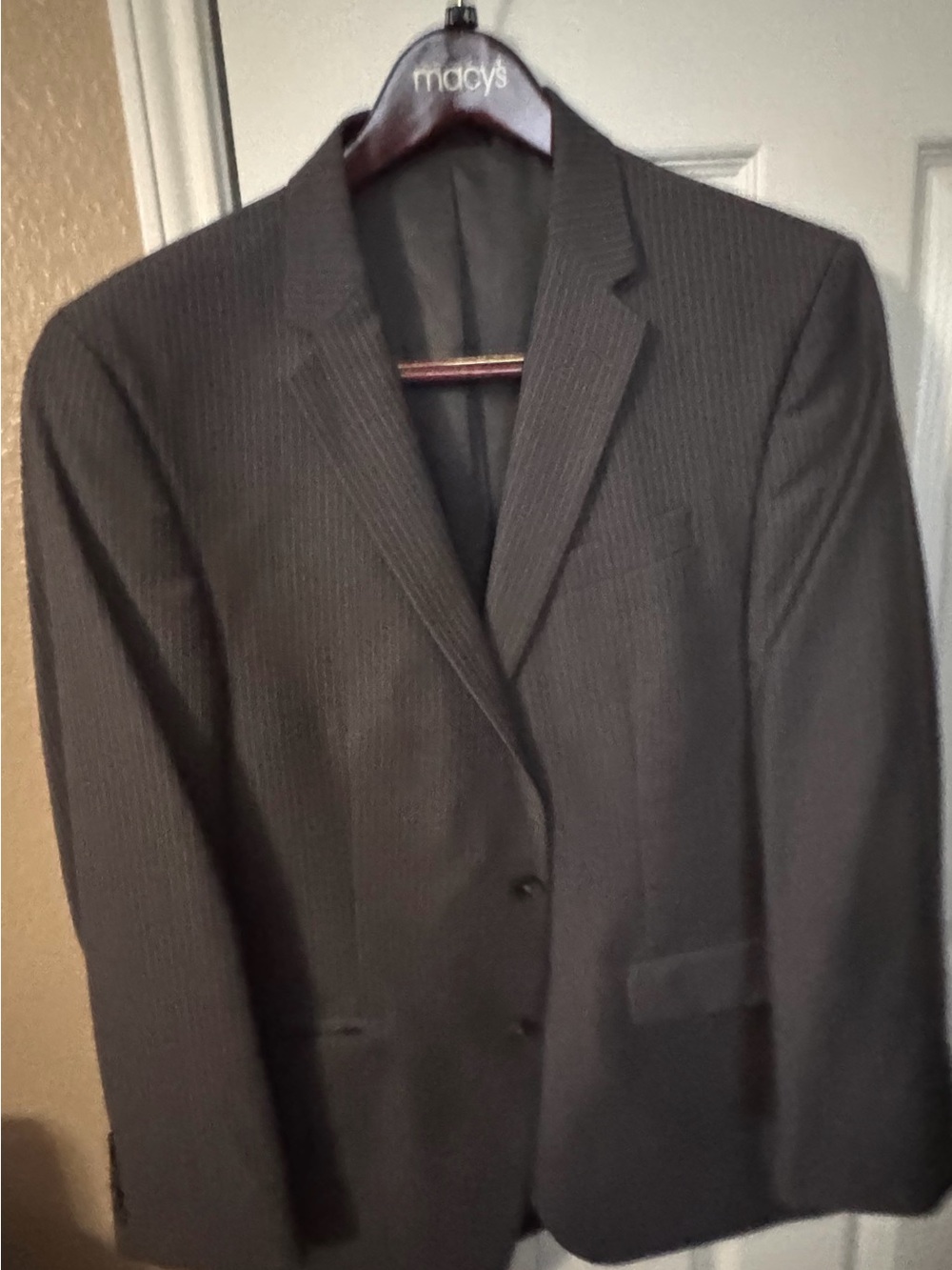 Kenneth Cole New York Charcoal Pinstripe Sport Coat
